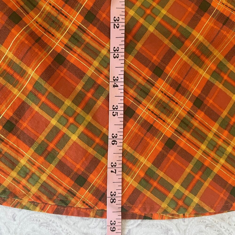 RETROLICIOUS Orange Plaid Greta Dress Size XS - Picture 8 of 12
